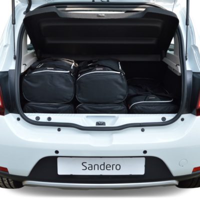 Pack de 6 sacs de voyage sur-mesure pour Dacia Sandero II (de 2012 à 2020) - Gamme Classique
