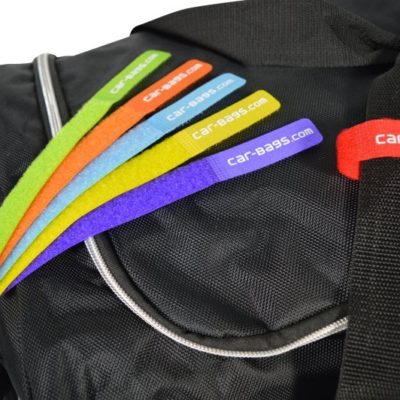 Lot de 6 étiquettes de bagages velcro milticolores