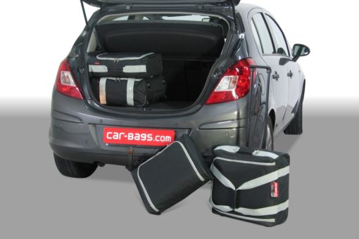 Pack de 4 sacs de voyage sur-mesure pour Opel Corsa D (de 2006 à 2014) - Gamme Classique