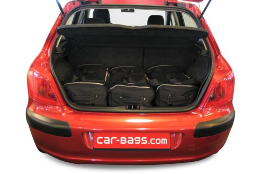 Pack de 6 sacs de voyage sur-mesure pour Peugeot 307 (de 2001 à 2008) - Gamme Classique