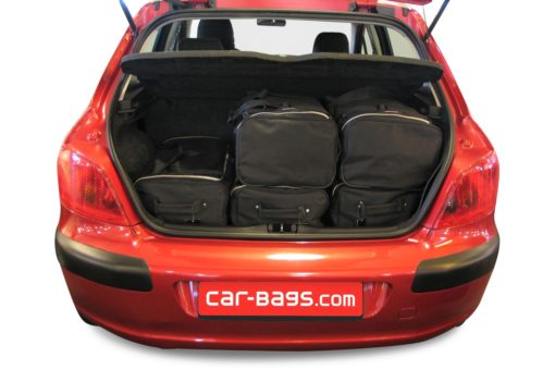 Pack de 6 sacs de voyage sur-mesure pour Peugeot 307 (de 2001 à 2008) - Gamme Classique