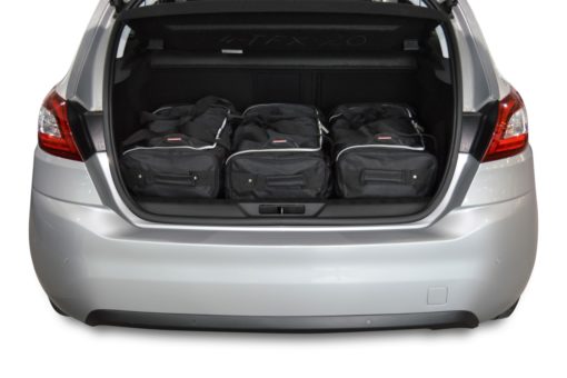 Pack de 6 sacs de voyage sur-mesure pour Peugeot 308 II (de 2013 à 2021) - Gamme Classique