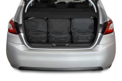 Pack de 6 sacs de voyage sur-mesure pour Peugeot 308 II (de 2013 à 2021) - Gamme Classique