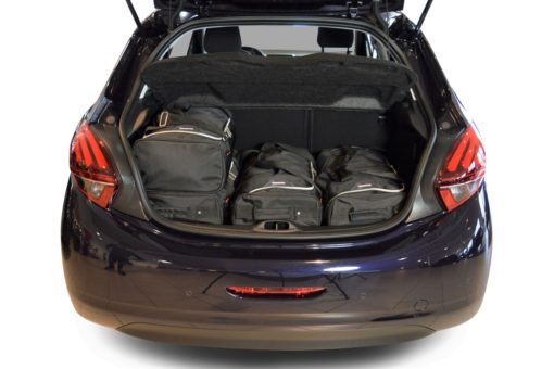 Pack de 6 sacs de voyage sur-mesure pour Peugeot 208 I (de 2012 à 2019) - Gamme Classique