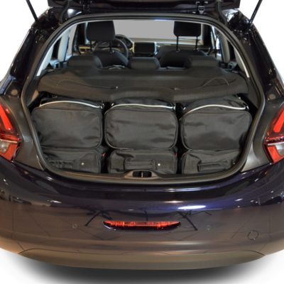 Pack de 6 sacs de voyage sur-mesure pour Peugeot 208 I (de 2012 à 2019) - Gamme Classique