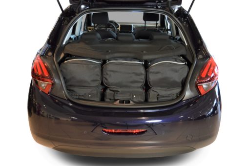 Pack de 6 sacs de voyage sur-mesure pour Peugeot 208 I (de 2012 à 2019) - Gamme Classique