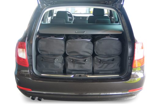 Pack de 6 sacs de voyage sur-mesure pour Skoda Superb II Combi (3T) (de 2009 à 2015) - Gamme Classique